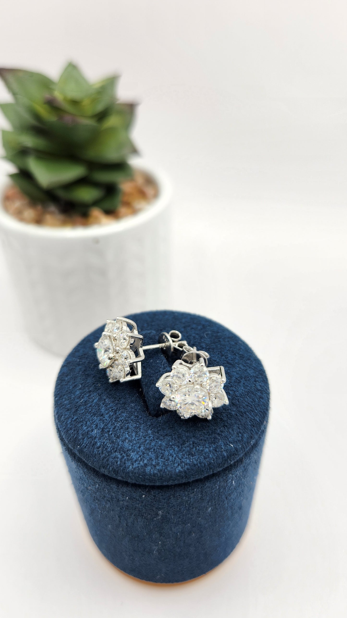 Moissanite Silver Earrings - MYSTIC 6