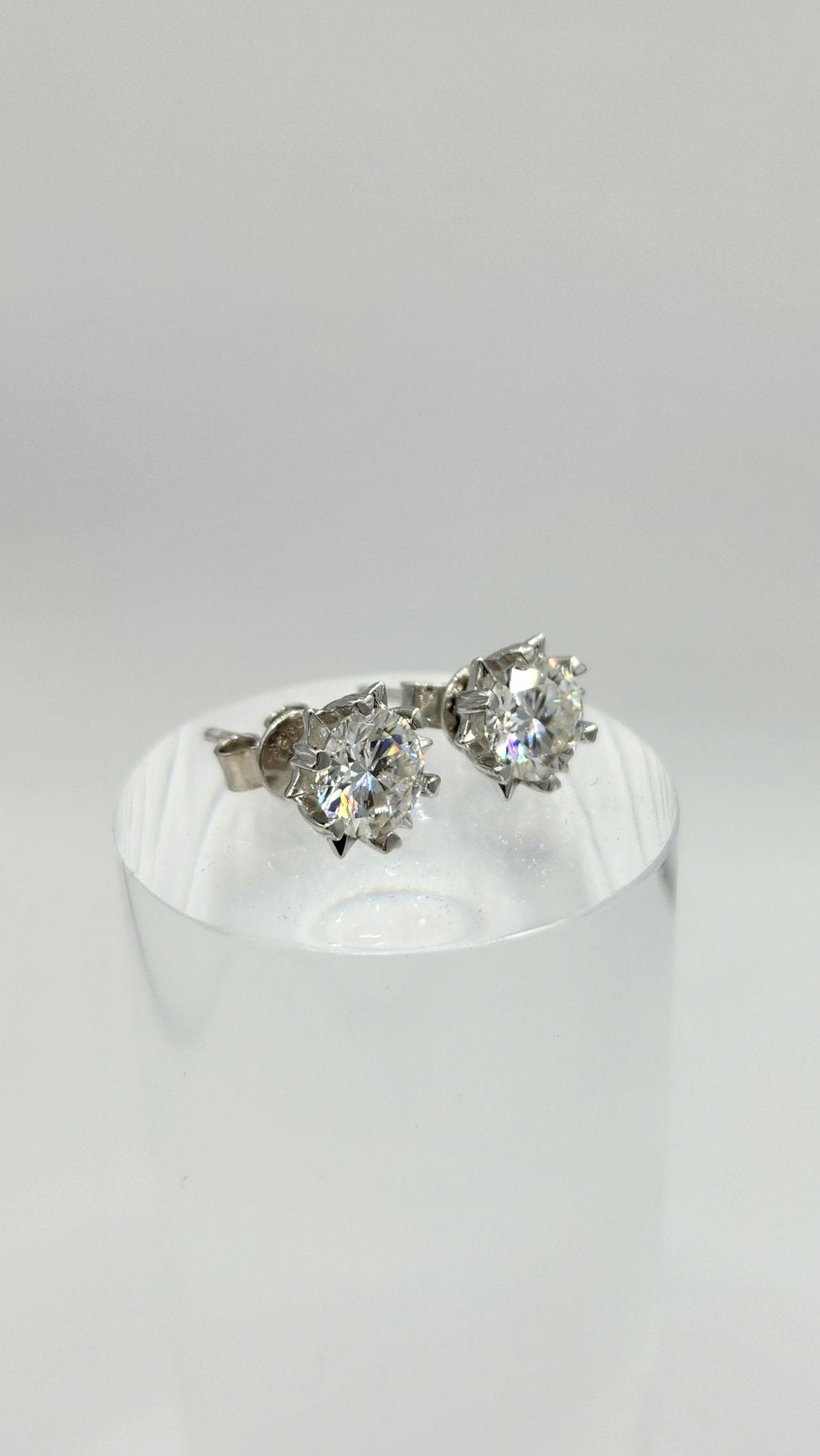 Moissanite Silver Earrings - STAR10
