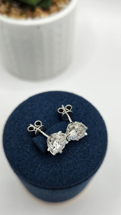 Moissanite Silver Earrings - STAR7
