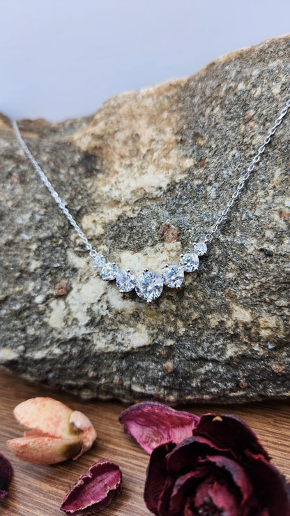 Moissanite Silver Necklace - BEAUTY4