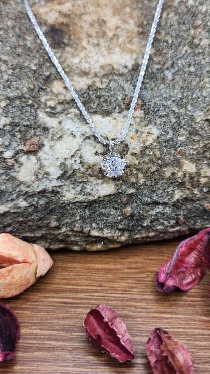 Moissanite Silver Necklace - GLORIUS