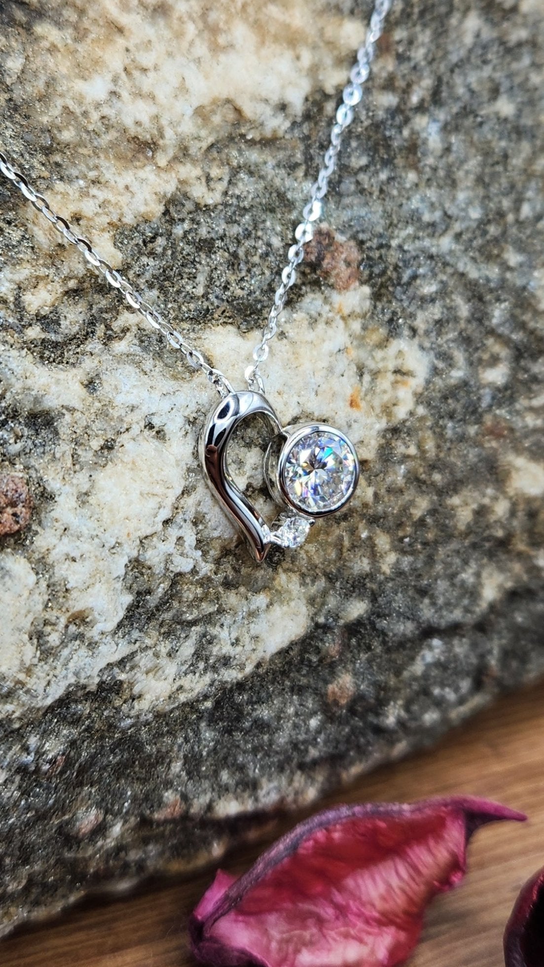 Moissanite Silver Necklace - IMPULSE1