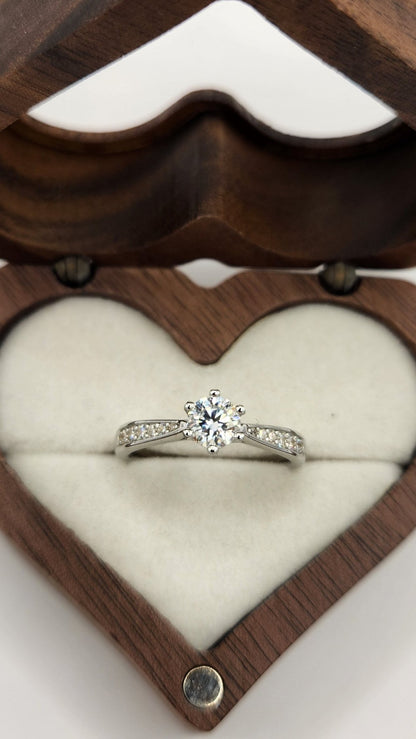 Moissanite Silver Ring - CATALINA 1
