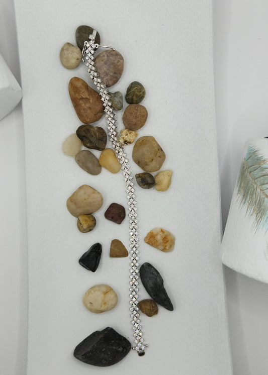 Moissanite silver Bracelet-elegance