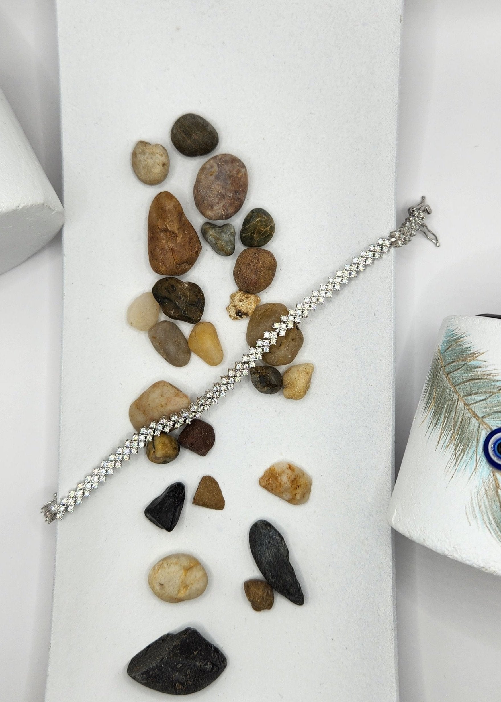 Moissanite silver Bracelet-elegance 4