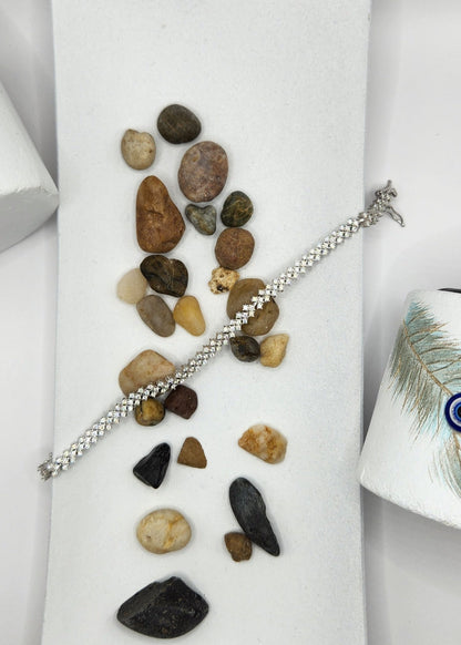Moissanite silver Bracelet-elegance 4