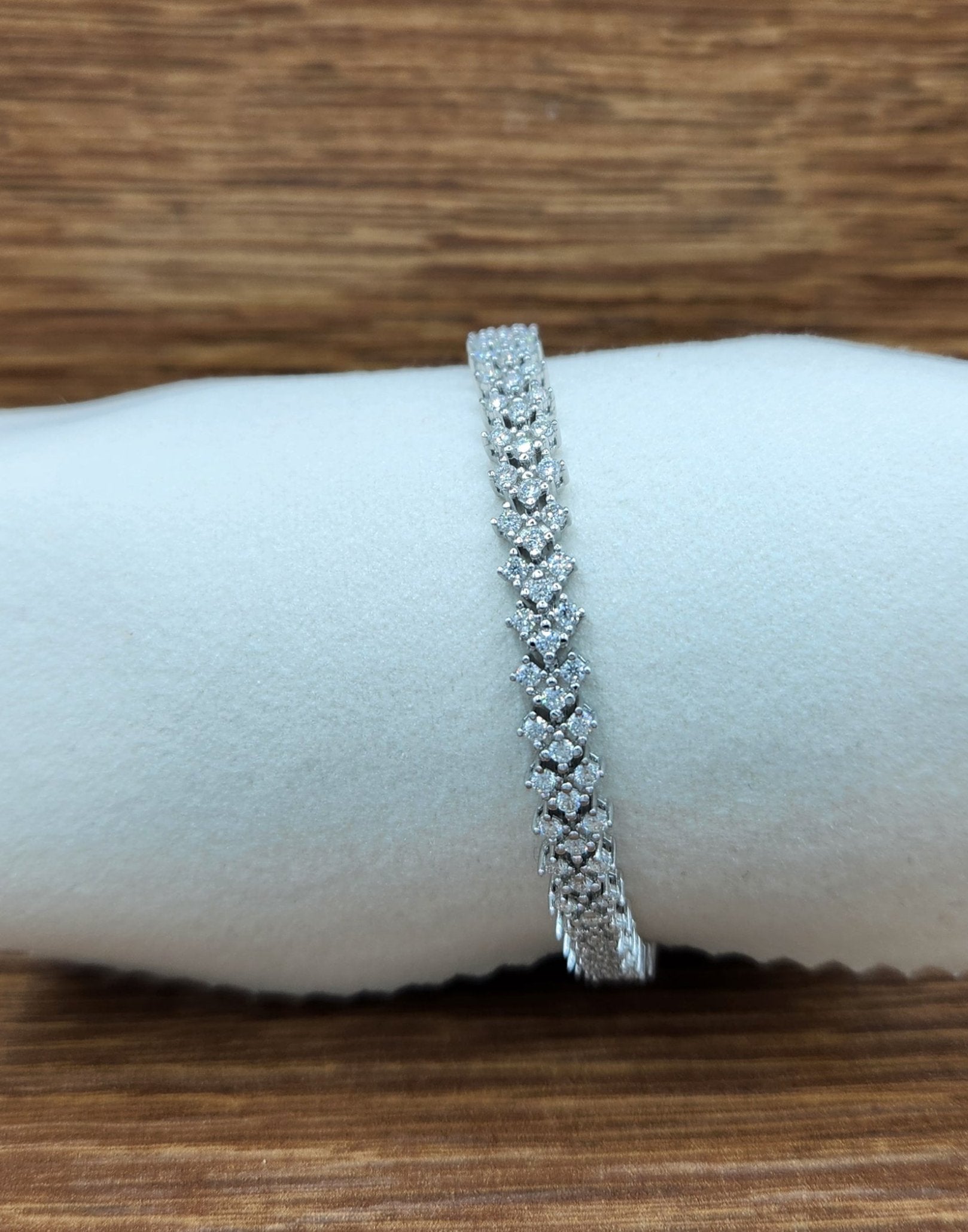 Moissanite silver Bracelet-elegance 6