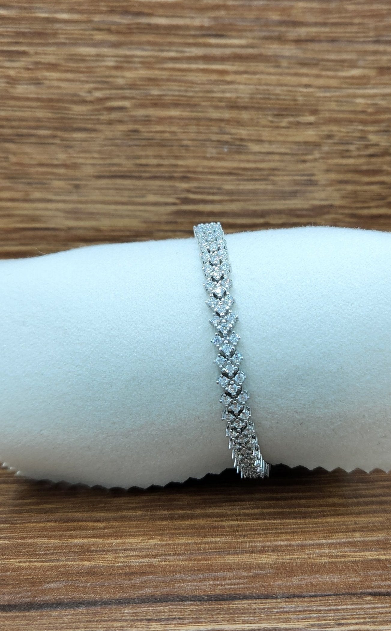 Moissanite silver Bracelet-elegance 8