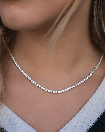 Moissanite Silver Necklace - LUXORIA